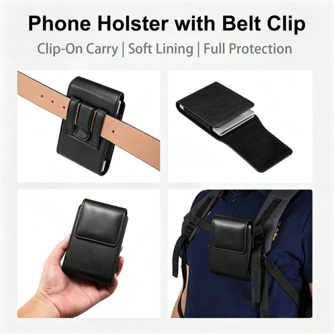 Étui Ceinture Z Fold 8 Effet Cuir Grainé