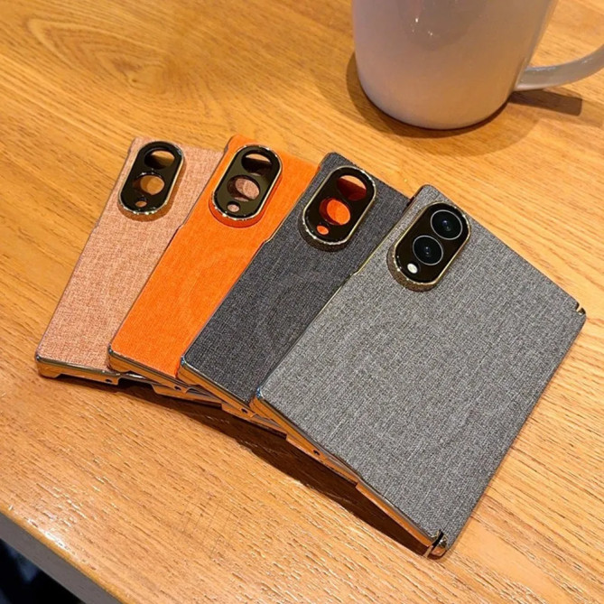 Coque Z Fold 8 Tissu Tissé Magnétique Double Axe