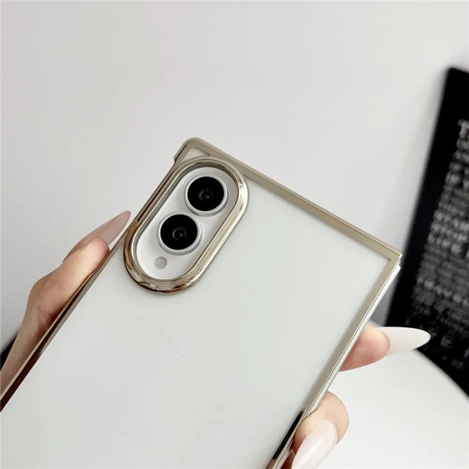 Coque Samsung Galaxy Z Fold 8 Transparente Ultrafine Contour Métallisé
