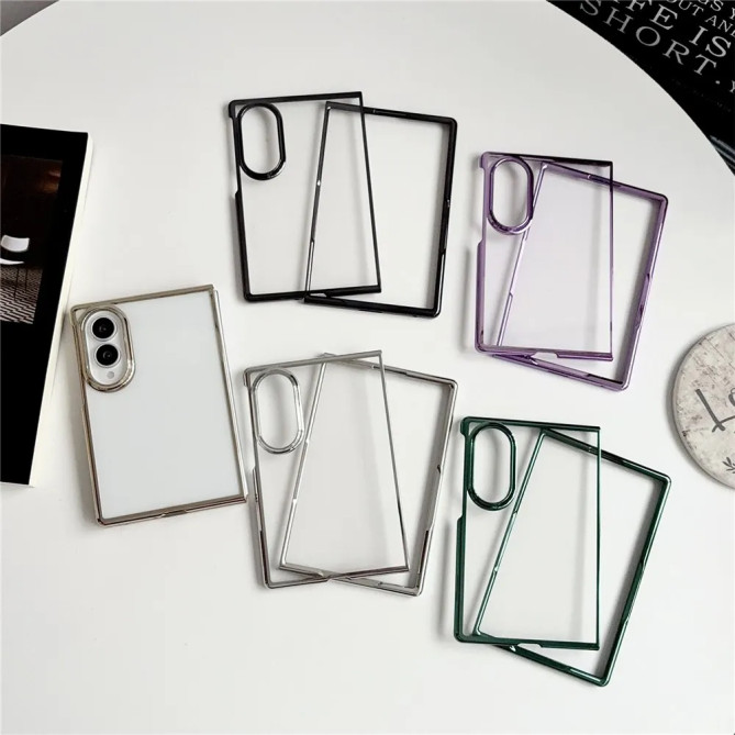 Coque Samsung Galaxy Z Fold 8 Transparente Ultrafine Contour Métallisé