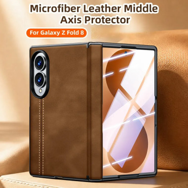 Coque Z Fold 8 Effet Cuir avec Verre Trempé
