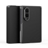 Housse Samsung Galaxy Z Fold 8 Texture Toile à Rabat avec Porte-Carte