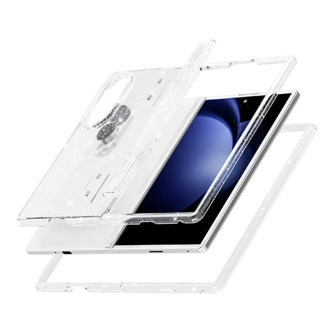 Coque Samsung Galaxy Z Fold 8 Transparente Pailletée Bords Renforcés
