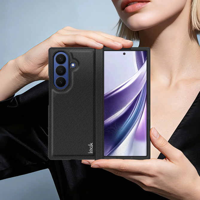 Coque Samsung Galaxy Z Fold 8 Ultra - Fine Simili Cuir Effet Carbone