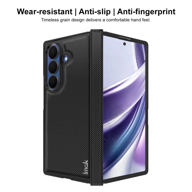 Coque Samsung Galaxy Z Fold 8 Ultra - Fine Simili Cuir Effet Carbone