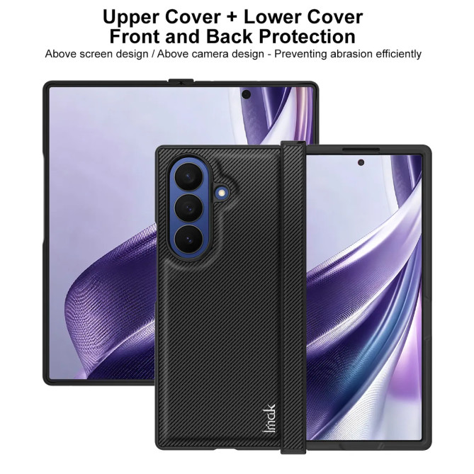 Coque Samsung Galaxy Z Fold 8 Ultra - Fine Simili Cuir Effet Carbone