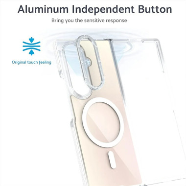 Coque Z Fold 8 Ultra Transparente Magnétique Nacrée