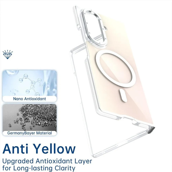 Coque Z Fold 8 Ultra Transparente Magnétique Nacrée