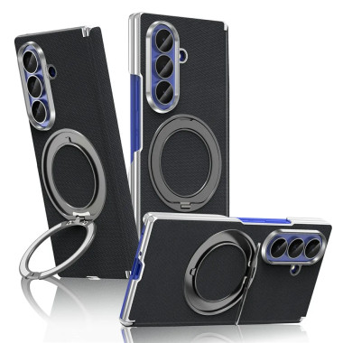 Coque Z Fold 8 Ultra Tissu Tissé Anneau Rotatif
