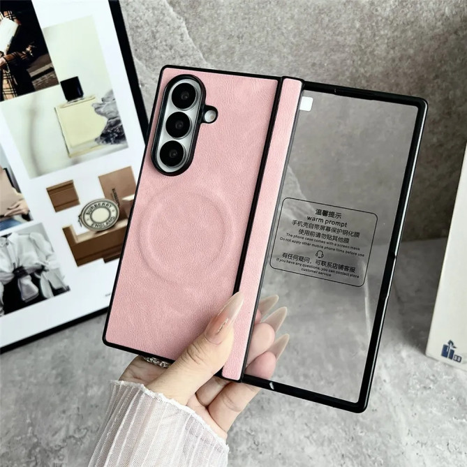 Coque Folio Z Fold 8 Ultra Effet Cuir avec Film Écran