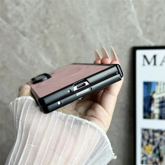 Coque Folio Z Fold 8 Ultra Effet Cuir avec Film Écran
