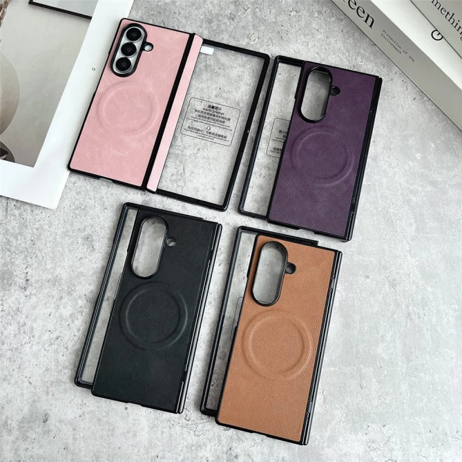 Coque Folio Z Fold 8 Ultra Effet Cuir avec Film Écran