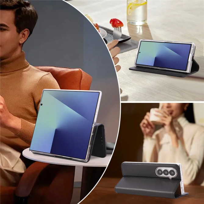 Housse Portefeuille RFID Z Fold 8 Ultra + Support