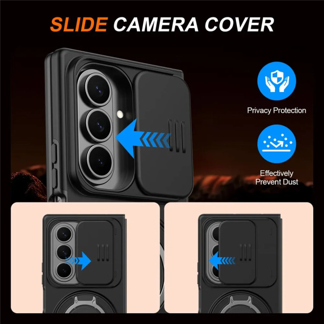 Coque Samsung Z Fold 8 Ultra Cache Caméra avec Anneau