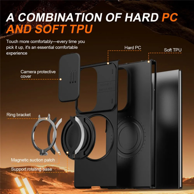 Coque Samsung Z Fold 8 Ultra Cache Caméra avec Anneau
