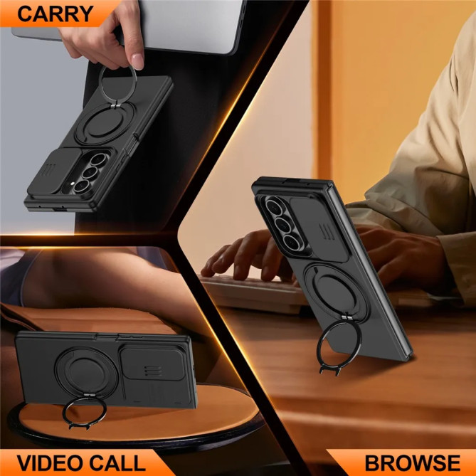 Coque Samsung Z Fold 8 Ultra Cache Caméra avec Anneau
