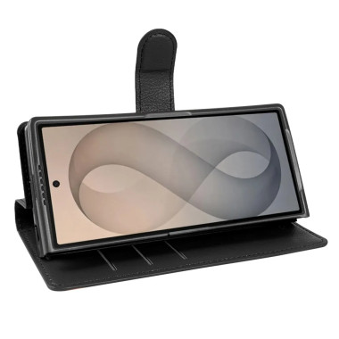 Housse Samsung Galaxy Z Fold 8 Ultra Effet Cuir Grainé avec Support Intégré