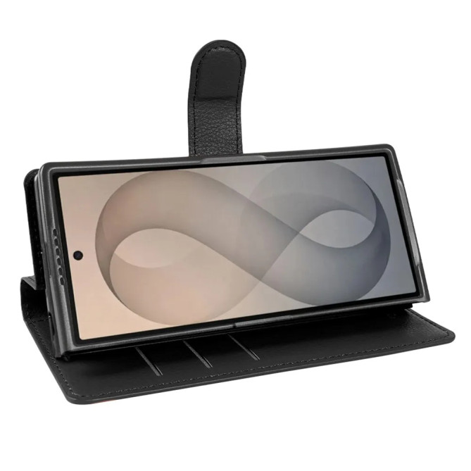 Housse Samsung Galaxy Z Fold 8 Ultra Effet Cuir Grainé avec Support Intégré