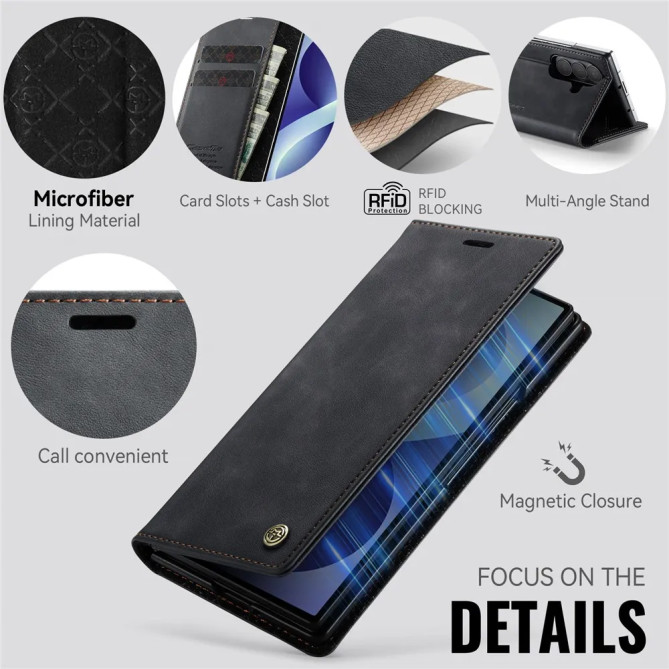 Housse Samsung Galaxy Z Fold 8 Ultra Rétro avec Protection RFID