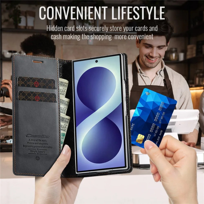 Housse Samsung Galaxy Z Fold 8 Ultra Rétro avec Protection RFID