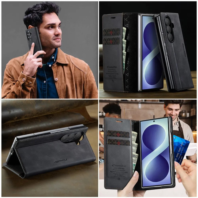 Housse Samsung Galaxy Z Fold 8 Ultra Rétro avec Protection RFID