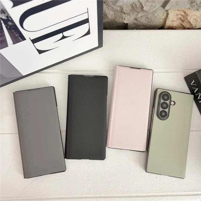 Housse Samsung Galaxy Z Fold 8 Ultra Effet Cuir Épurée à Rabat Magnétique
