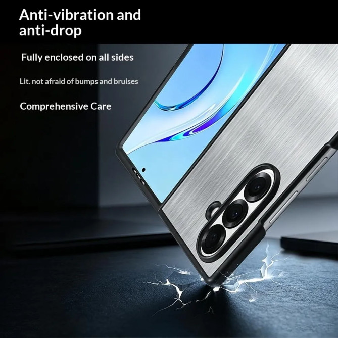 Coque Samsung Galaxy Z Fold 8 Ultra Dos Acier Inoxydable Brossé
