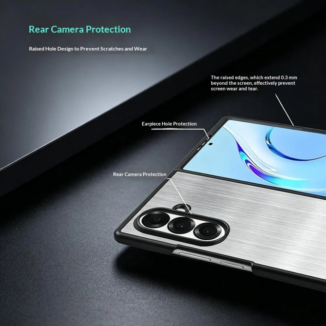 Coque Samsung Galaxy Z Fold 8 Ultra Dos Acier Inoxydable Brossé