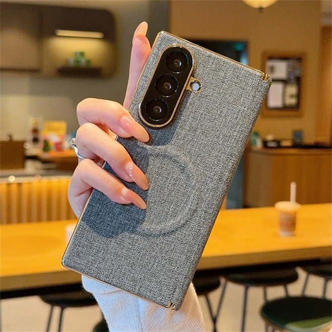 Coque Tissu Tissé Contour Métallisé Galaxy Z Fold 8 Ultra