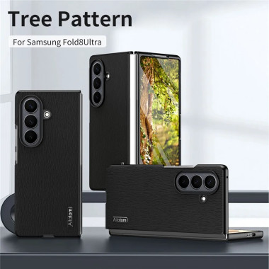 Coque Samsung Galaxy Z Fold 8 Ultra Effet Cuir Texture Bois