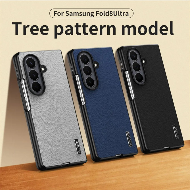Coque Samsung Galaxy Z Fold 8 Ultra Effet Cuir Texture Bois