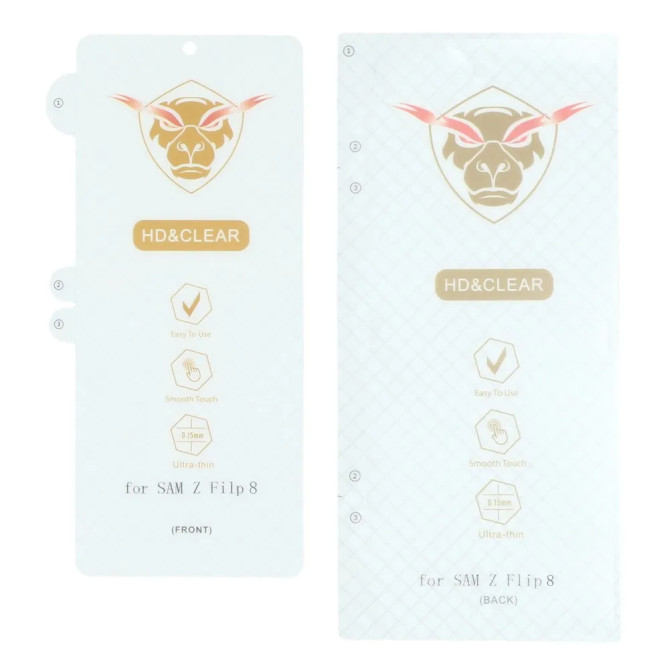 Set Films Galaxy Z Flip 8 Écrans Dos et Charnière