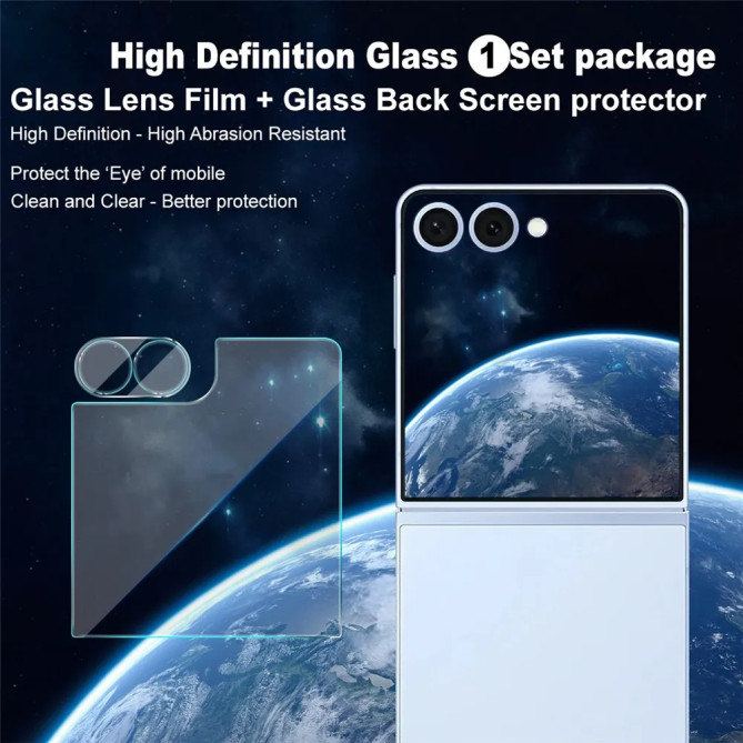 Verre Trempé Samsung Galaxy Z Flip 8 / Z Flip 7 Écran Externe et Objectif