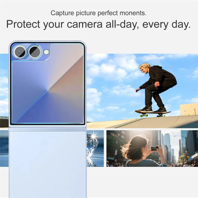 Verre Trempé Samsung Galaxy Z Flip 8 / Z Flip 7 Écran Externe et Objectif