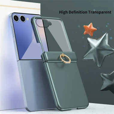 Coque Anneau Métal Galaxy Z Flip 8 avec Film Verre