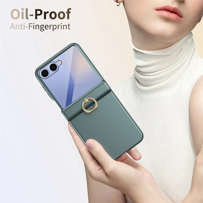 Coque Anneau Métal Galaxy Z Flip 8 avec Film Verre
