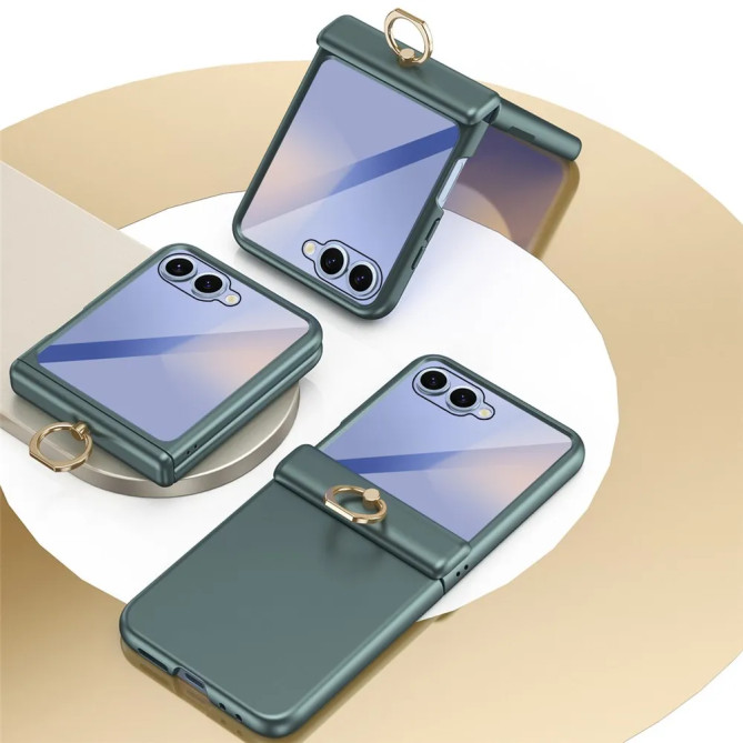 Coque Anneau Métal Galaxy Z Flip 8 avec Film Verre