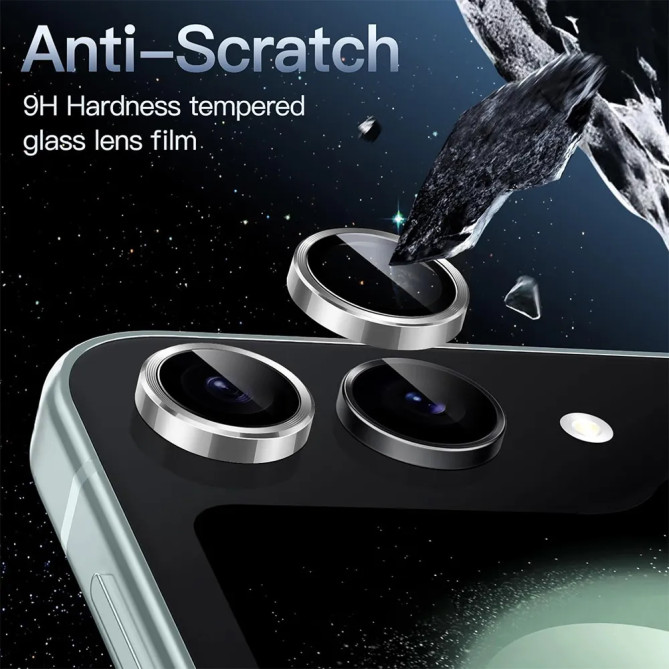 Protection Objectif Galaxy Z Flip 8 Anneau Métal Verre 9H
