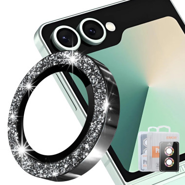 Protection Objectif Galaxy Z Flip 8 Anneau Pailleté Verre 9H