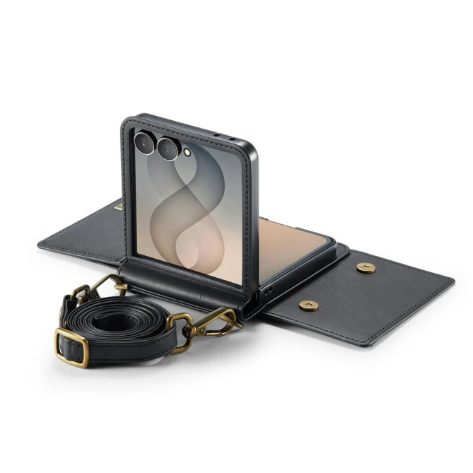 Housse Portefeuille Galaxy Z Flip 8 Bandoulière Amovible