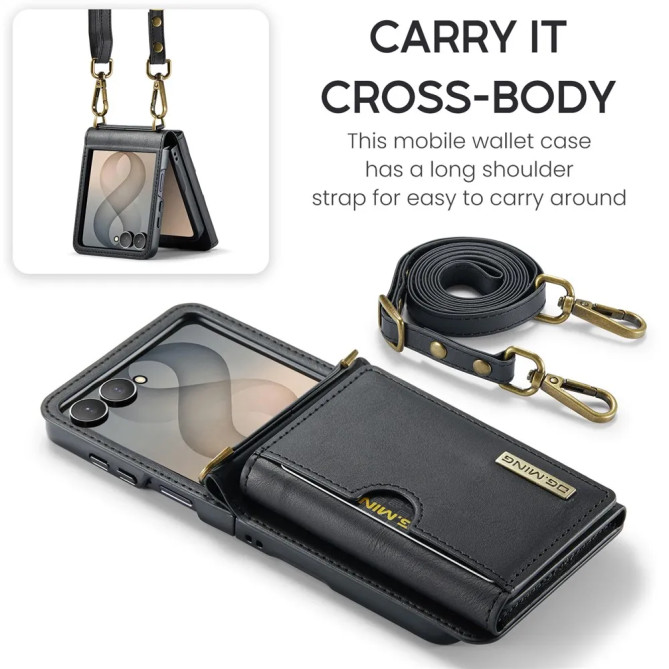 Housse Portefeuille Galaxy Z Flip 8 Bandoulière Amovible