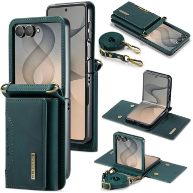 Coque Galaxy Z Flip 8 Portefeuille Détachable Bandoulière