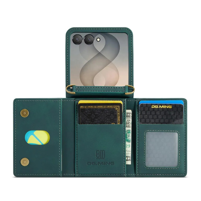 Coque Galaxy Z Flip 8 Portefeuille Détachable Bandoulière