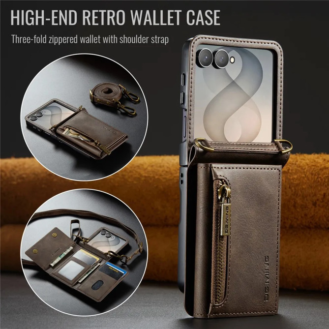 Coque Portefeuille Zippé Anti-RFID Galaxy Z Flip 8