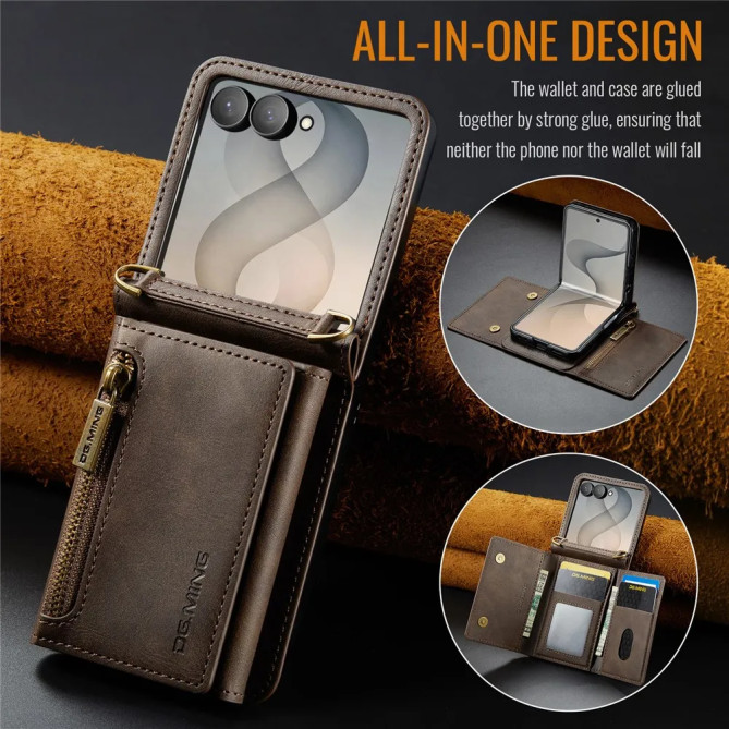 Coque Portefeuille Zippé Anti-RFID Galaxy Z Flip 8