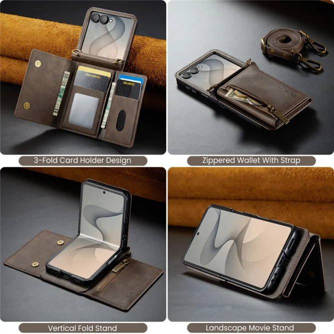 Coque Portefeuille Zippé Anti-RFID Galaxy Z Flip 8