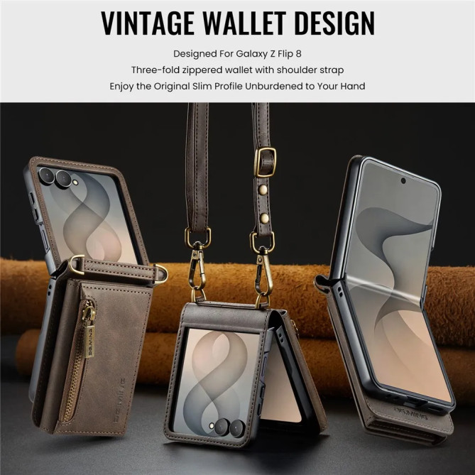 Coque Portefeuille Zippé Anti-RFID Galaxy Z Flip 8