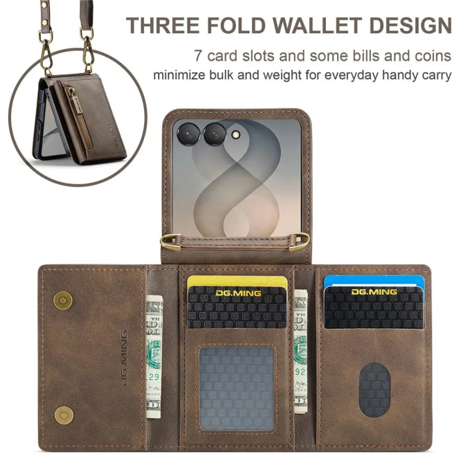 Coque Portefeuille Zippé Anti-RFID Galaxy Z Flip 8