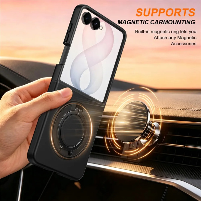 Coque Magnétique Galaxy Z Flip 8 Anneau Rotatif 360°