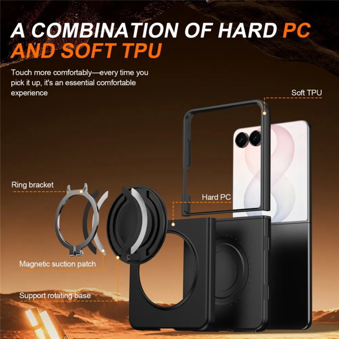Coque Magnétique Galaxy Z Flip 8 Anneau Rotatif 360°